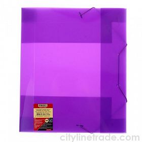Папка на резинках PROFF А4 0,7мм полупроз, фиолет.